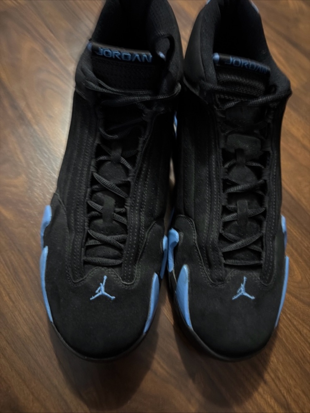 Size 14 - Air Jordan 14 Retro 2006 Black University Blue - Picture 13 of 13